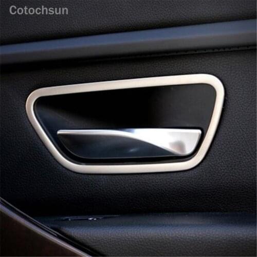 Cotochsun 4pcs/set Stainless Steel Interior Door Handle Frame trim for BMW 3-Series F30 F31 F34 F35 316 318 320 328 335 420 4GT