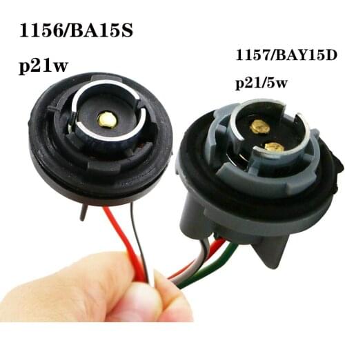 10PCS S25 1156 BA15S P21W 1157 BAY15D Car Auto LED Bulb Socket adapter Holder