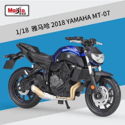 Halolo Maisto 1:18 2018 YAMAHA MT-07 Model Car Simulation Alloy Motorcycle Metal Toy Car Childrens Toy Gift Collection