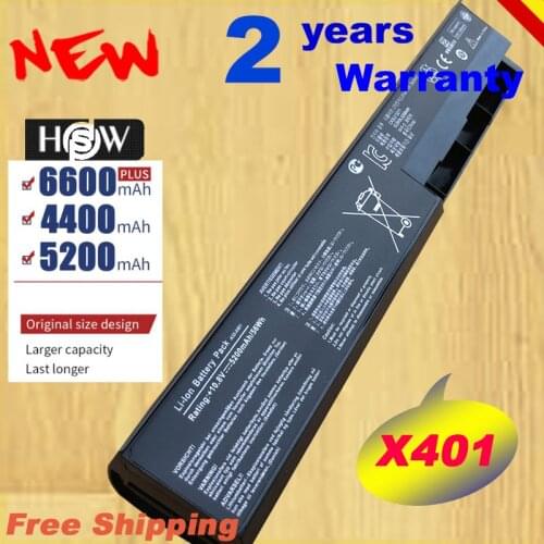 HSW 6 Cells laptop Battery for Asus A31-X401 A32-X401 A41-X401 A42-X401 X401 X401A X401A1 X401U X501 X501A X501A1 fast shipping