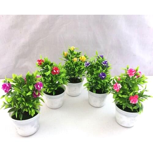 Artificial Lotus Flower Plants In Pot Fake Home Wedding Party Office Decoration