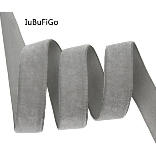 [IuBuFiGo] 7/8"(22mm) Plain Solid Velvet Ribbon Handmade Ribbons 25yard/roll
