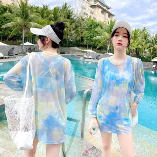 3 Piece Set Swimsuit Women Bikini Split Sports Conservative Cover Slimming Plus Size Beach Hot Bathing Suit Female Swimwear