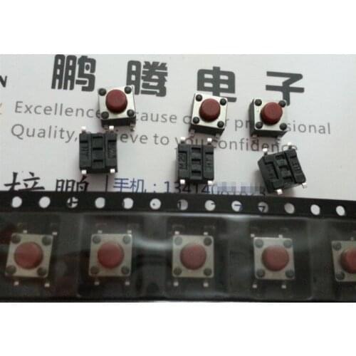 Original new 100% import TSSB-3L touch switch 6*6*5 button micro switch mount 4pin 6X6X5 red tape