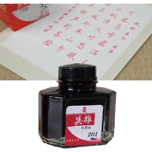 50ml Bottled Glass Smooth Writing Fountain Pen Ink Student Supplies School Refill Office Stationery C0I6
