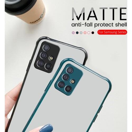 Shockproof Matte Silicone Case For Samsung Gaxaly A11 A21 A51 A71 A41 S Qcoque Fundas a 71 51 41 31 11 21 Protector Back Cover