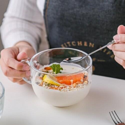 Transparent Glass Coffee Cup Milk Tea Beer Creative Heat Resistant Wine Mug Drinkware Cup