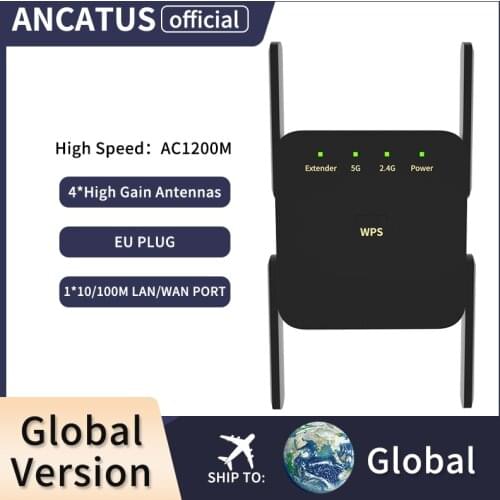 ANCATUS GLWDA1232B Wi-Fi Range Extender Pro Wireless Router 1200M 2.4G/5G Repeater Network Wifi Pro,Esay Setup