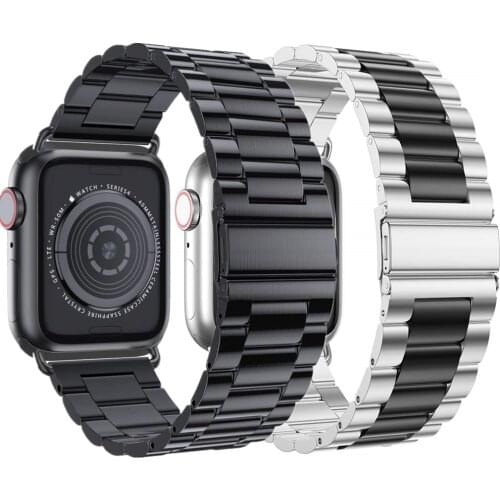 Watchband for apple watch series 5 4 44mm 40mm bands Business Stainless Steel Wrist strap for iwatch 38mm 42mm link bracelet