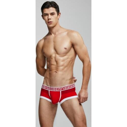 SEOBEAN new coming 2020 Mens Cotton Underwear Male Boxer Shorts boxer low rise