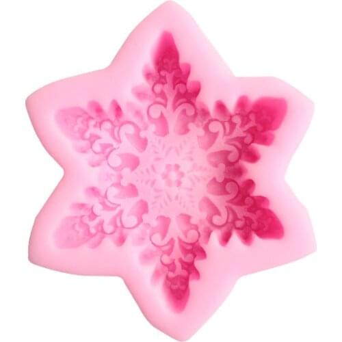 DIY Snowflake Silicone Cake Mold Kitchen Handmade Fondant Cupcake Chocolate Baking Tool Pastry
