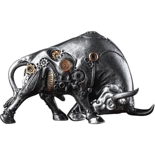 Statue Figurine Sculpture Home Office Table Desktop Decor Ornaments Mechanical bull pit bull desktop porch decoration modern