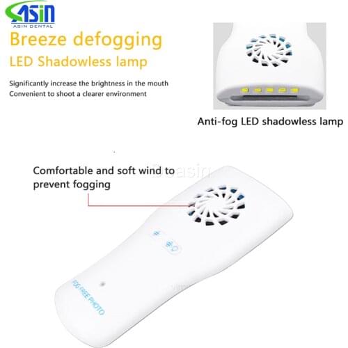 Dental orthodontic imaging LED fog free photo mirror stainless steel refractor cavity obervation reflector