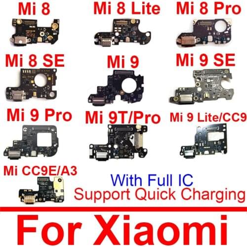 Usb Charging Port Board For Xiaomi Mi 8 9 9T CC9 CC9E A3 Lite Pro SE Charge Charger Usb Plug Flex Cable Replacement Parts
