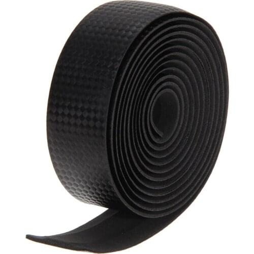 Cycling Cork Handlebar Tape Black 2 Bar Plug Carbon fiber belt strap Professional Cycling Damping Carbon Fiber Belt Strap