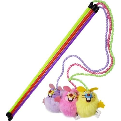 Longhair Rabbit Catnip Interactive Funny Cat Stick Pet Interactive Toys Consume Pet Energy Play Tools Pet Products