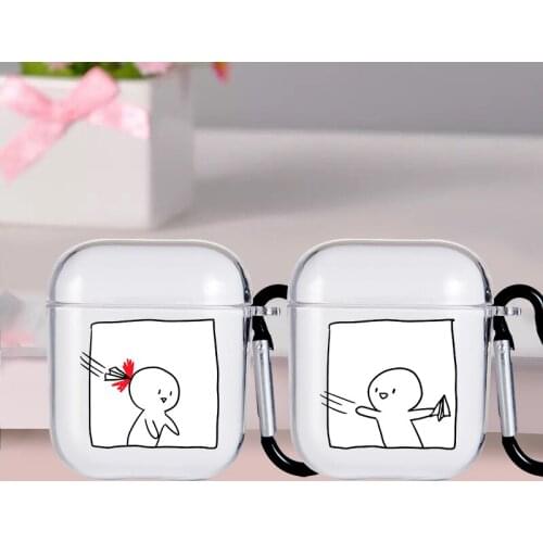 Funny Couples Case for Apple Airpods Pro 1 2 Soft Silicone Bluetooth Wireless Headset Earphones Cases Headphone Protection Cover