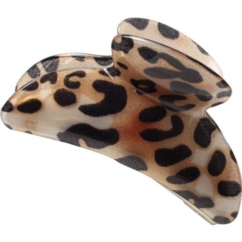 Big Size Animal Leopard Print Hair Claws Acrylic Hairpins Hair Female For Women Snake Hair Clip Gold Clip Hair Accessories