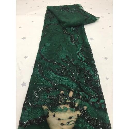 Nigerian lace french net lace fabric 2020 high quality embroidery tulle lace latest african guipure mesh lace fabric 5yards