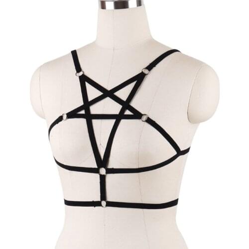 Women Ladies Hollow Out Sexy Lingerie Bra Harness Bustier Top Bandage Underwear