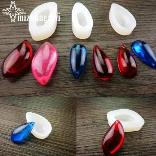 1pcs UV Resin Jewelry Liquid Silicone Mold 3D/4D Tear Water Drop& Rhombus Shape Resin Charms Molds For DIY Pendant Making Molds
