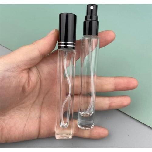 10/20/30pcs 10ml Mini Refillable Sample Perfume Glass Bottle Travel Empty Spray Atomizer Bottles Cosmetic Packaging Container