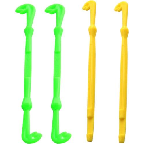 10Pcs/Lot Easy Hook Loop Tyer Disgorger Tool Tie Fast Knot Tying Tool for Winter Fishing Line Yellow/Green Small in Packed Pesca
