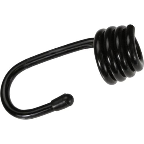 10 Pcs Steel Plastic-coated Bungee Shock Cord Hook Spiral Wire Hooks for 8mm Elastic Rope, Strong
