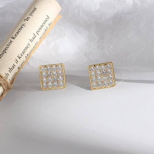 2020 HYACINTH Minimalist Geometric Square Earrings luxury High-end Earrings S925 Needle Temperament Female Earrings