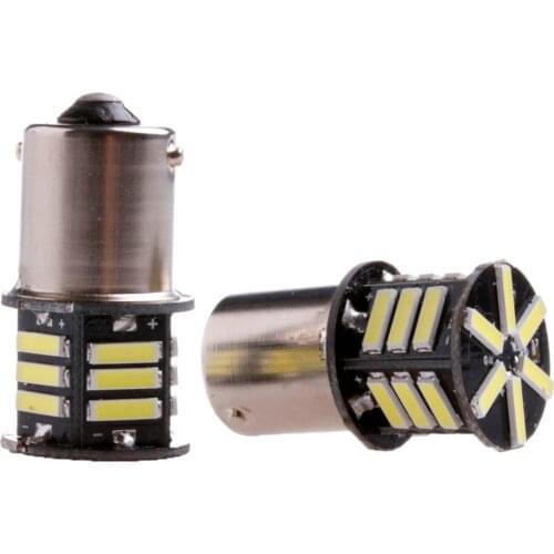 2x Canbus No Error White LED Tail Backup Reverse Light Bulb BA15S 1156 7506 P21W