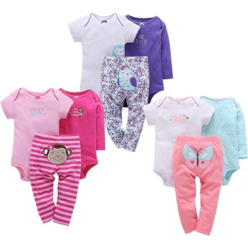 3pcs/Set Baby Girls long Sleeve bodysuit cake Pants PP shorts Newborn colorful stripe romper child clothes Casual Wear