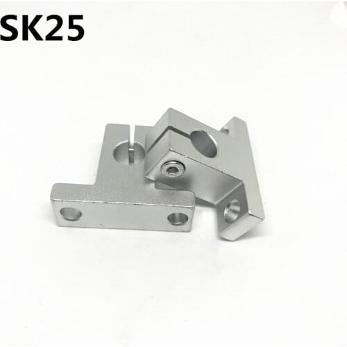 4pcs SK25 25mm linear bearing rail shaft support XYZ Table CNC Router SH25A Free Shipping