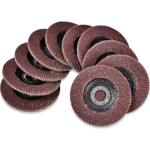 10pcs Flap Disc Abrasives Sanding Grinding Wheels for Angle Grinder 40/60/80/120 Grit Zirconia 115mm Drop Shipping