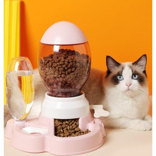 Pet cat water fountain automatic rehydration food storage feeder feeding bowl dog bowl 1.7 litre automatic feeder 650 ml water f