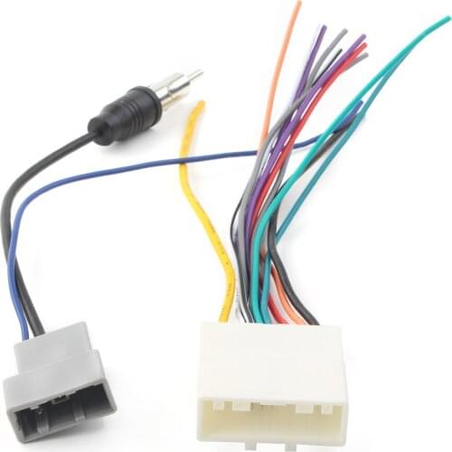 Car Radio Stereo Wiring Harness + Antenna Adapter Combo for Nissan Models 2007 2008 2009 2010 2011 2012 2013 2014