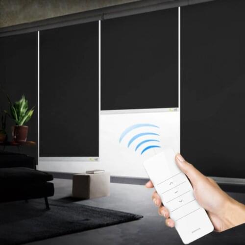 Big size no dent motorized roller blackout blinds Dooya Tubular Motor DM35S made to measure custom made blind no remote