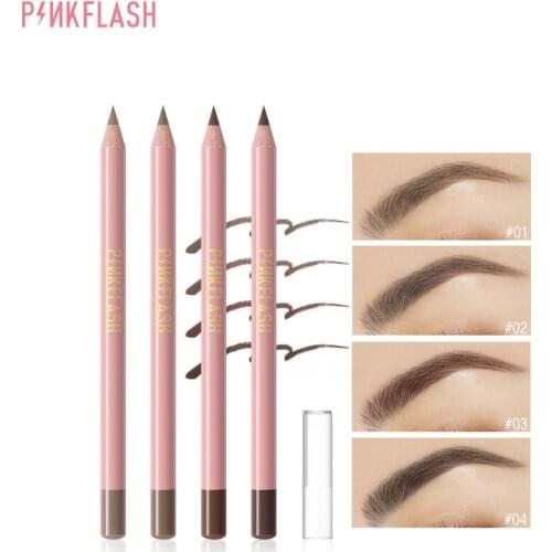 PINKFLASH Eyebrow Pencil Natural Brown Brow Liner Waterpoof Eye Makeup Eyebrow Long Lasting 4 Color Eye Brow Pencil