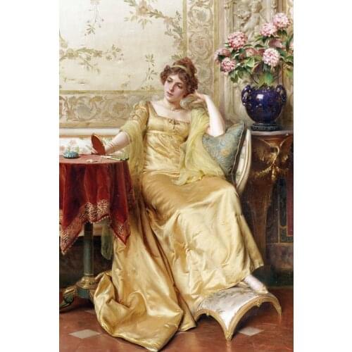 Classical figurative painting canvas portrait art poster beauty picture painting elegant lady portrait modernn home decor