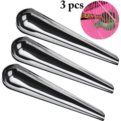 3PCS Bird Feeder Scoops Stainless Steel Precise для попугаев Scoop Silver Color Pet Feeding Scoop кормушка для птиц Pet Supplies