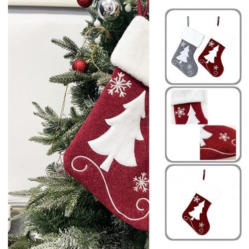 Cartoon Pattern Lightweight Hanging Christmas Stockings Decoration for Living Room