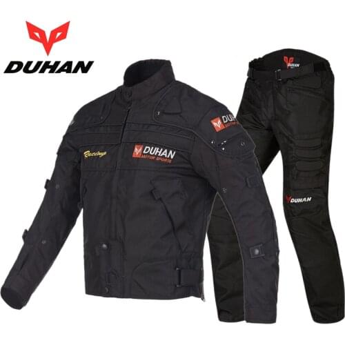 DUHAN Brand motorcycle winter windproof suit keep warm wearproof jacket moto racing pants motocross
