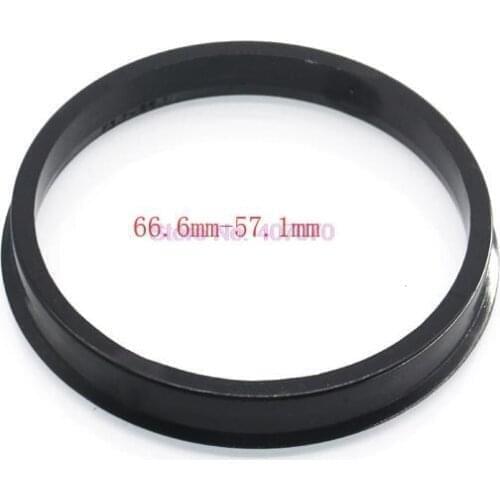 By DHL or Fedex 100sets 4pc/set Hub Centric Rings Car Wheel Bore Center Collar 66.6-57.1mm For AUDI Black Plastic