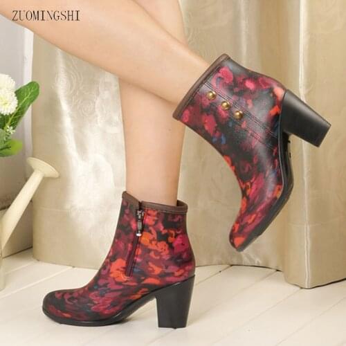NEW Violet Rain Boots Women wellies High Heels Gumboots Short Tube Galoshes Water Shoes Rainboots Antiskid Rubber Shoes