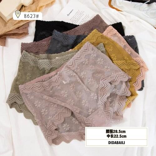 New Womens Underwear Sexy Lace Panties Fashion Invisible Comfort Floral Briefs mid Waist Seamless Underpants Female Lingerie