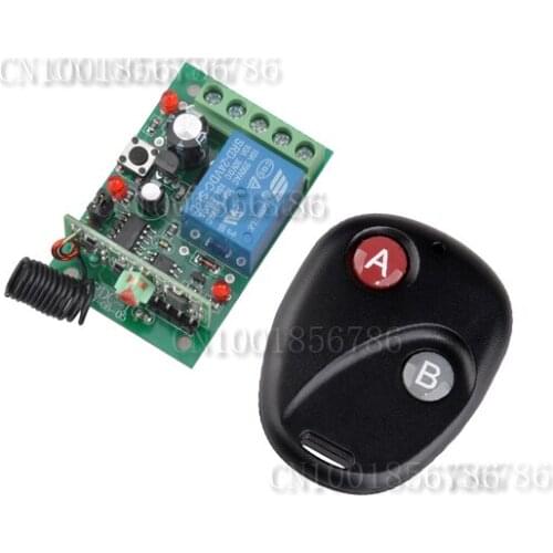 Radio Wireless Remote Control Switch 1CH 24V DC 433/315 RF Transmitter Receiver Toggle Momentary Learning Code Remote Switch