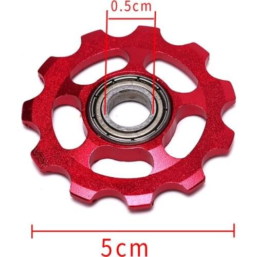 2pcs 11T MTB Aluminum Alloy Bike Bearing Jockey Wheel Rear Derailleur Pulleys Outdoor Bicycle Parts