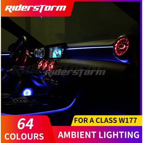 For new A class W177 A200 A300 LED door panel ambient light atmosphere light center console W177 LED light 2019 car accessories