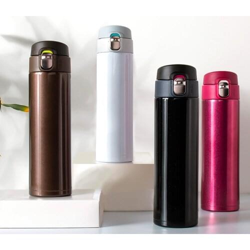 500ML Stainless Steel Double Wall Insulated Thermos Cup Vacuum Flask Coffee Mug Travel Drink Bottle Home Office Thermocup