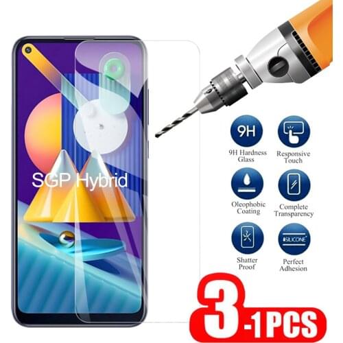 1-3PCS Safety Glass For Samsung Galaxy M11 Screen Protector On For Samsung Galaxy M 11 SM-M115F transparent Tempered Glass 9H