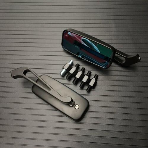 1 Pair Motorcycle Mirror Moto Bike Rearview Mirror Rear-View Mirrors Alloy Motorcycle Rear View Mirrors 8mm/10mm Blue